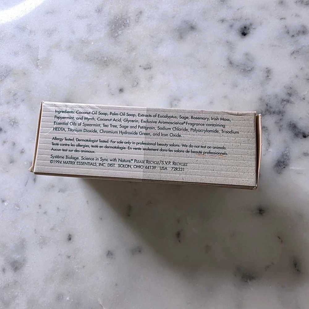 Biolage Body Refresh Mint Deep Purifying Bar Soap 4 oz Matrix Essntls Vtg Sealed